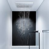 Suspensions - Lustre en Fibre Optique Tube Chrome - MOSS SERIES