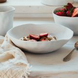 Couverts & ustensiles de cuisine - Nature Shape Smooth White Pasta Plate 24cm - EGG BACK HOME