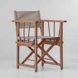 Lawn armchairs - F104 HERITAGE director armchair in Robinia - AZUR CONFORT