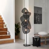 Floor lamps - 3-light SCREEN black canework floorlamp - MARKET SET