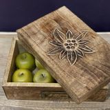 Caskets and boxes - Rectangular burnt wood box - LES SCULPTEURS DU LAC
