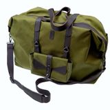 Bags and totes - Handmade "HERRA" Weekender Travel Bag in canvas and genuine leahter - ELENA KIHLMAN