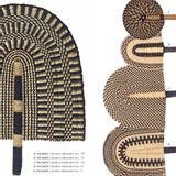 Other wall decoration - Large Black and Natural Checkered Fan - ALL ACROSS AFRICA + KAZI