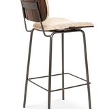 Tabourets pour collectivités - Esco tabouret de bar anthracite - ébène poli - ARIANESKÉ