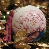 Christmas garlands and baubles - Christmas ornament Pink x Dresden Blue - YUKO KIKUCHI