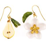 Bijoux - Boucles d'oreilles "Harvest Time" Poire & Fleur - NACH