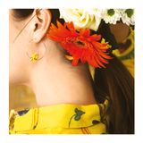 Jewelry - Yellow Parrots Couple Hoop earrings - NACH