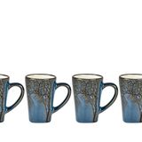 Tasses et mugs - Tasse à expresso avec arbre Hela 4 pcs Bleu foncé - VILLA COLLECTION DENMARK