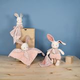 Peluches - Lapin Doudou "Botanic" en coton Bio - DOUDOU ET COMPAGNIE