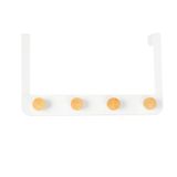 Etagères - AX72096 Crochet de porte en métal/bambou blanc 35x20 cm - ANDREA HOUSE