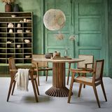Dining Tables - Eiffel teak round table Ø120 cm + Ø140 cm - RAW MATERIALS
