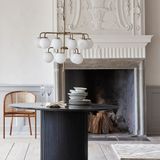 Plafonniers - Lustre PALMA, laiton/blanc - NORDAL