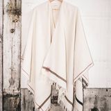 Prêt-à-porter - PONCHO LORIGA IN 50% ORGANIC WOOL/50% ORGANIC COTTON - SCHOOLOFLIFEPROJECTS