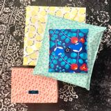 Cadeaux - Emballage Cadeau réutilisable - Assortiment 2 pochettes et 2 carrés - ON S'EMBALLE À LA FRANÇAISE