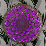 Autres décorations murales - Art mural fleur rougeoyante LED Mandala - BHDECOR