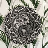 Other wall decoration - Yin Yang Mandala, Wood Wall Hanging - BHDECOR