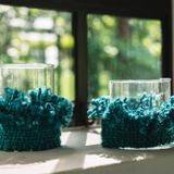 Candlesticks and candle holders - The Oh My Gee Candle Holder - Aqua - S - Set of 4 - BAZAR BIZAR LIVING