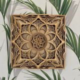 Autres décorations murales - Mandala en bois, décoration d'appartement - BHDECOR