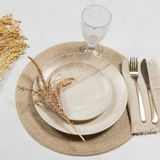 Linge de table textile - Set de Table Rond Brésil Nature Juta - COPA&CIA