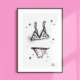 Poster - "GET LUCKY" Luxury art print / Wall Decor / Interior styling. A3 and above. - KIKI GUNN