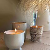 Céramique - BOUGIE DE NOËL - FLEUR DE COTON - MAISON ÉVIDENCE