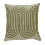 Comforters and pillows - Block Printed Waves Throw Pillow - 45x45 cm - CASA AMAROSA