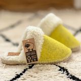Homewear textile - Les Pantoufles en plastique recyclé -faites main- hivers douillet - ATELIER COSTÀ