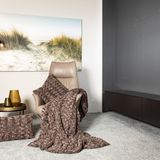 Couettes et oreillers - Teddy sepiabrown - Plaid en fausse fourrure - DECKENKUNST MANUFAKTUR GERMANY