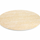 Dining Tables - Pebble Round Lacquer Placemat in Gold - 1 Each - CASPARI