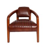Fauteuils - FAUTEUIL CLUB BALTIC, CUIR VINTAGE - DE BEJARRY INTERNATIONAL
