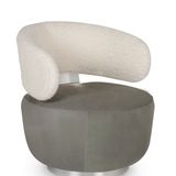 Armchairs - Greenapple Armchair, Caju Armchair, in Bouclé and Leather, Handmade in Portugal - GREENAPPLE DESIGN INTERIORS