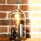 Objets de décoration - Lampe Steampunk sous cloche - 1SECONDTEMPS