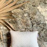 Coussins textile - Housse de coussin ethnique blanche Bindu - TERRE AMBRÉE