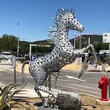 Sculptures, statuettes and miniatures - Prancing horse, monumental sculpture in recycled and galvanized metal, unique piece. - RECYCLAGE DESIGN RÉANIMATEUR D'OBJETS R & D