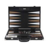 Leather goods - Backgammon Set Jet Black - Lizard Vegan Leather - Large - VIDO BACKGAMMON