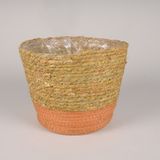 Decorative objects - Natural and orange seagrass planter - LE COMPTOIR.COM