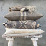 Coussins textile - Coussin Puck en lin et soie - ML FABRICS