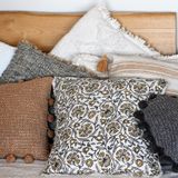 Coussins textile - Coussins coton bohème et Pondichéry en coton texturé et gaze de coton - MAISON LILO