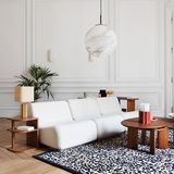 Sofas - Rotondo modular sofa in cream white curly wool - THE SOCIALITE FAMILY