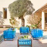 Sofas - YOMI| Blue sofa - Wood frame - MW DESIGNER FURNITURE