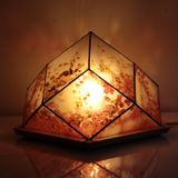 Unique pieces - Stained Glass Lamp - Zome Red No. 5 - JLA-VITRAIL CONTEMPORAIN