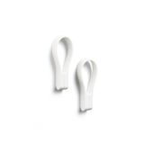 Towel racks - Magnetic towel holder with buckle, 9 cm, 2 pieces, white - ZONE DENMARK