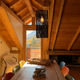 Objets de décoration - Suspension tube // lacet noir - Collection STRAIGHT - PCM CREATION