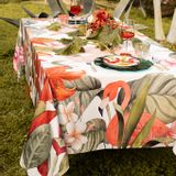 Table linen - Flamingo - Cotton Satin Tablecloth - NAPKING BY BELLAVIA
