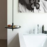 Tables de nuit - Table suspendue en frêne lasuré noir (taille standard 38 cm) - MADEMOISELLE JO.