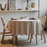 Linge de table textile - Nappe ronde en lin léger mélangé - LINEN TALES