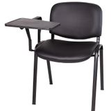 Sets de bureaux - Chaises de formation Madrid avec coussin en cuir synthétique noir (Chaises de bureau) - RIVA OFFICE