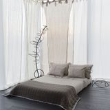 Comforters and pillows - Cotton and chenille blanket with "Lurex" edge - DANIELA DALLAVALLE DESIGN