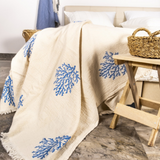 Bath towels - CORAL Beach and Bath Towel Handprinted Turkish Towel Cotton - HARE