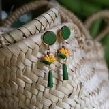 Jewelry - Strelitzia Flower Pendant earrings - Sawadee - NACH